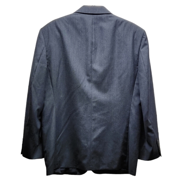 OSCAR De La Renta Mens 43R Dark Gray 100% Wool Blazer Sport Coat Suit Jacket - Picture 3 of 11